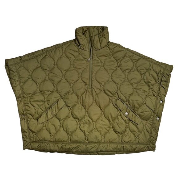 H&M Women's Size S Oversized Pullover Quilted Insulated Poncho Cape Jacket NWT - Picture 1 of 8